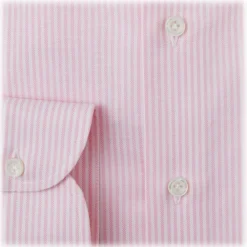 Viola Milano - 3 Oxford Stripe Package Button-Down Collar Shirt - Pink/White - Handmade in Italy - Luxury Exclusive Collection - Avvenice^ Shirts
