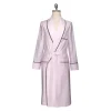 Viola Milano - American Oxford Stripe Dressing Gown - Pink and White - Handmade in Italy - Luxury Exclusive Collection - Avvenice
