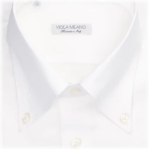 Viola Milano - American Oxford Shirt - White - Handmade in Italy - Luxury Exclusive Collection - Avvenice