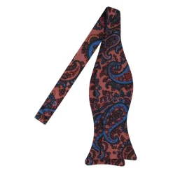 Viola Milano - Ancient Madder Silk Bow Tie - Rose Paisley - Made in Italy - Luxury Exclusive Collection - Avvenice^ Ties & Bow Ties