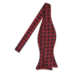 Viola Milano - Ancient Madder Silk Bow Tie - Red Floral - Made in Italy - Luxury Exclusive Collection - Avvenice^ Ties & Bow Ties