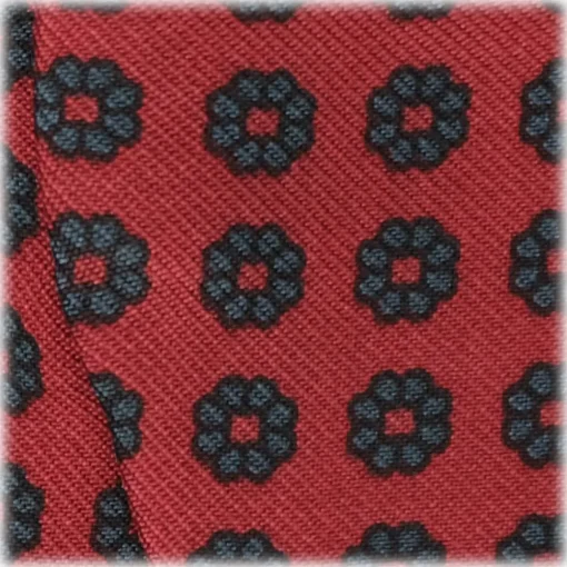 Viola Milano - Ancient Madder Silk Bow Tie - Red Floral - Made in Italy - Luxury Exclusive Collection - Avvenice^ Ties & Bow Ties