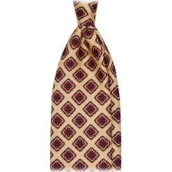 Viola Milano - Archive Diamond Vintage Selftipped Silk Tie - Yellow - Handmade in Italy - Luxury Exclusive Collection - Avvenice^ Ties & Bow Ties