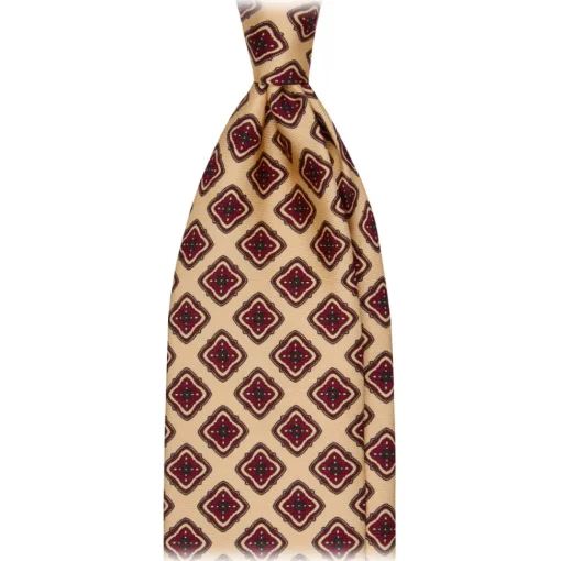 Viola Milano - Archive Diamond Vintage Selftipped Silk Tie - Yellow - Handmade in Italy - Luxury Exclusive Collection - Avvenice^ Ties & Bow Ties