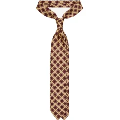 Viola Milano - Archive Diamond Vintage Selftipped Silk Tie - Yellow - Handmade in Italy - Luxury Exclusive Collection - Avvenice^ Ties & Bow Ties