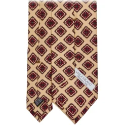 Viola Milano - Archive Diamond Vintage Selftipped Silk Tie - Yellow - Handmade in Italy - Luxury Exclusive Collection - Avvenice^ Ties & Bow Ties
