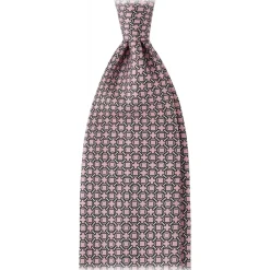 Viola Milano - Artisan Chain Selftipped Silk Tie - Pink Mix - Handmade in Italy - Luxury Exclusive Collection - Avvenice