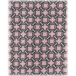 Viola Milano - Artisan Chain Selftipped Silk Tie - Pink Mix - Handmade in Italy - Luxury Exclusive Collection - Avvenice