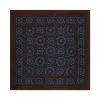 Viola Milano - Artisan Floral Silk Pocket Square - Brown Mix - Handmade in Italy - Luxury Exclusive Collection - Avvenice