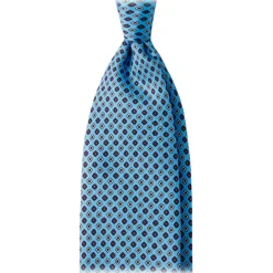 Viola Milano - Artisan Floral Selftipped Silk Tie - Sea - Handmade in Italy - Luxury Exclusive Collection - Avvenice