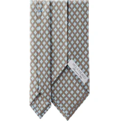Viola Milano - Artisan Pattern Selftipped Silk Tie - Grey - Handmade in Italy - Luxury Exclusive Collection - Avvenice^ Ties & Bow Ties
