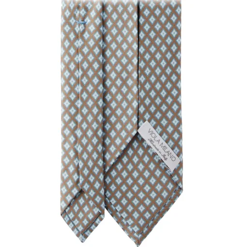 Viola Milano - Artisan Pattern Selftipped Silk Tie - Grey - Handmade in Italy - Luxury Exclusive Collection - Avvenice^ Ties & Bow Ties