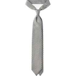 Viola Milano - Artisan Pattern Selftipped Silk Tie - Grey - Handmade in Italy - Luxury Exclusive Collection - Avvenice^ Ties & Bow Ties