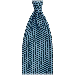 Viola Milano - Artisan Square Selftipped Italian Silk Tie - Midnight Mix - Handmade in Italy - Luxury Exclusive Collection - Avvenice