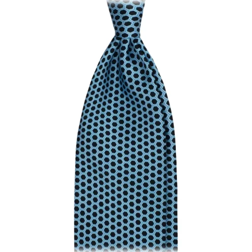 Viola Milano - Artisan Square Selftipped Italian Silk Tie - Midnight Mix - Handmade in Italy - Luxury Exclusive Collection - Avvenice
