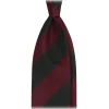 Viola Milano - Block Stripe 3-Fold Grenadine Tie - Red/Forest - Handmade in Italy - Luxury Exclusive Collection - Avvenice^ Ties & Bow Ties