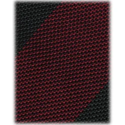 Viola Milano - Block Stripe 3-Fold Grenadine Tie - Red/Forest - Handmade in Italy - Luxury Exclusive Collection - Avvenice^ Ties & Bow Ties