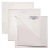 Viola Milano - Box of 3 Classic Solid Cotton Pocket Square - White - Handmade in Italy - Luxury Exclusive Collection - Avvenice^ Ties & Bow Ties