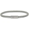 Viola Milano - Braided Italian Leather Bracelet - Grey - Handmade in Italy - Luxury Exclusive Collection - Avvenice^ Bracelets