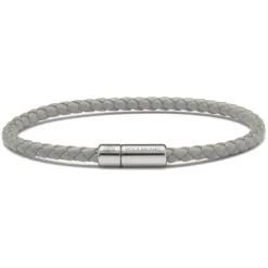 Viola Milano - Braided Italian Leather Bracelet - Grey - Handmade in Italy - Luxury Exclusive Collection - Avvenice^ Bracelets