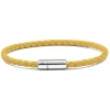 Viola Milano - Braided Italian Leather Bracelet - Yellow - Handmade in Italy - Luxury Exclusive Collection - Avvenice^ Bracelets