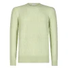 Viola Milano - Cable Knit Loro Piana Cashmere Sweater - Pistasch - Handmade in Italy - Luxury Exclusive Collection - Avvenice