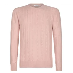 Viola Milano - Cable Knit Lambswool Sweater - Pink - Handmade in Italy - Luxury Exclusive Collection - Avvenice^ Knitwears