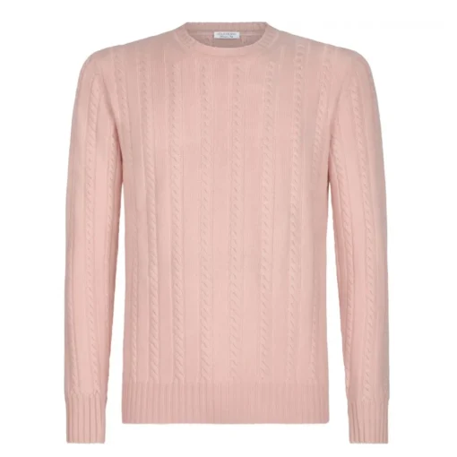 Viola Milano - Cable Knit Lambswool Sweater - Pink - Handmade in Italy - Luxury Exclusive Collection - Avvenice^ Knitwears