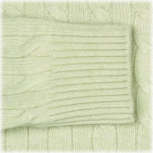 Viola Milano - Cable Knit Loro Piana Cashmere Sweater - Pistasch - Handmade in Italy - Luxury Exclusive Collection - Avvenice