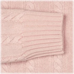 Viola Milano - Cable Knit Lambswool Sweater - Pink - Handmade in Italy - Luxury Exclusive Collection - Avvenice^ Knitwears