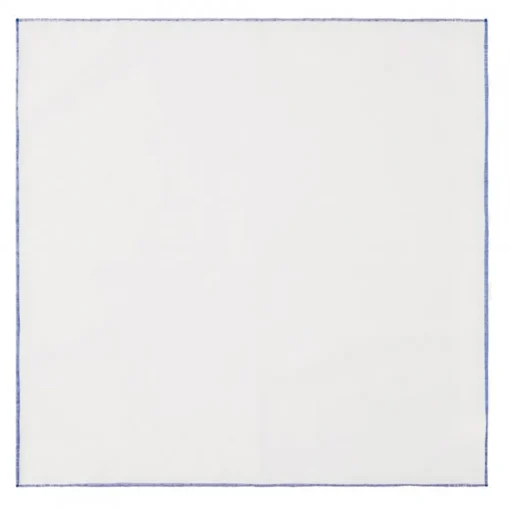 Viola Milano - Carlo Riva Shoestring Cotton/Linen Pocket Square - Navy - Handmade in Italy - Luxury Exclusive Collection - Avvenice^ Ties & Bow Ties