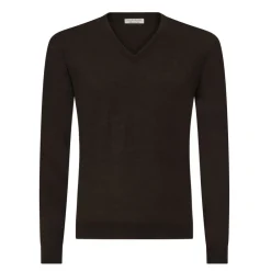 Viola Milano - Cashmere V-Neck Sweater - Brown - Handmade in Italy - Luxury Exclusive Collection - Avvenice