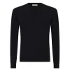 Viola Milano - Cashmere V-Neck Sweater - Navy - Handmade in Italy - Luxury Exclusive Collection - Avvenice