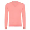 Viola Milano - Cashmere V-Neck Sweater - Pink - Handmade in Italy - Luxury Exclusive Collection - Avvenice