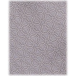 Viola Milano - Chain Circle Selftipped Italian Silk Tie - Grey - Handmade in Italy - Luxury Exclusive Collection - Avvenice