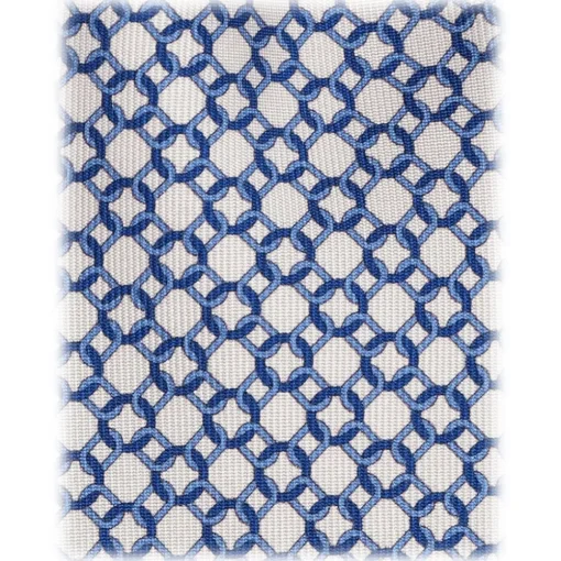 Viola Milano - Chain Pattern Selftipped Italian Silk Tie - Ivory - Handmade in Italy - Luxury Exclusive Collection - Avvenice^ Ties & Bow Ties