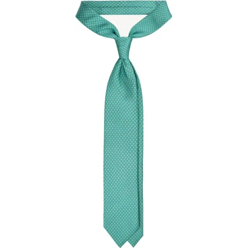 Viola Milano - Circle Pattern Selftipped Silk Tie - Lime - Handmade in Italy - Luxury Exclusive Collection - Avvenice^ Ties & Bow Ties