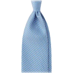 Viola Milano - Classic Circle Selftipped Italian Silk Tie - White - Handmade in Italy - Luxury Exclusive Collection - Avvenice