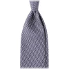 Viola Milano - Classic Circle Selftipped Italian Silk Tie - Navy/White - Handmade in Italy - Luxury Exclusive Collection - Avvenice^ Ties & Bow Ties