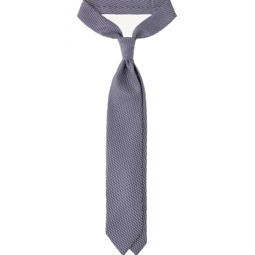 Viola Milano - Classic Circle Selftipped Italian Silk Tie - Navy/White - Handmade in Italy - Luxury Exclusive Collection - Avvenice^ Ties & Bow Ties