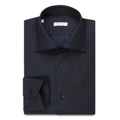 Viola Milano - Classic Denim Shirt - Midnight Denim - Handmade in Italy - Luxury Exclusive Collection - Avvenice