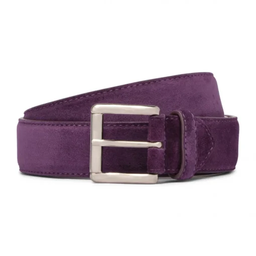 Viola Milano - Classic Italian Suede Belt - Purple - Handmade in Italy - Luxury Exclusive Collection - Avvenice^ Belts