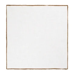 Viola Milano - Classic Linen Pocket Square - Brown - Handmade in Italy - Luxury Exclusive Collection - Avvenice