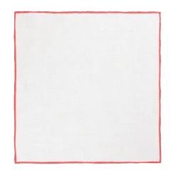 Viola Milano - Classic Linen Pocket Square - Red - Handmade in Italy - Luxury Exclusive Collection - Avvenice^ Ties & Bow Ties