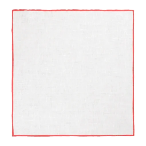 Viola Milano - Classic Linen Pocket Square - Red - Handmade in Italy - Luxury Exclusive Collection - Avvenice^ Ties & Bow Ties
