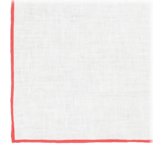 Viola Milano - Classic Linen Pocket Square - Red - Handmade in Italy - Luxury Exclusive Collection - Avvenice^ Ties & Bow Ties