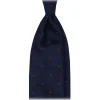 Viola Milano - Classic Polka Dot 3-Fold Grenadine Tie - Navy/Brown - Handmade in Italy - Luxury Exclusive Collection - Avvenice^ Ties & Bow Ties