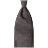 Viola Milano - Classic Polka Dot 3-Fold Grenadine Tie - Grey/Sky - Handmade in Italy - Luxury Exclusive Collection - Avvenice
