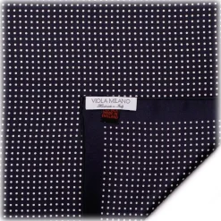 Viola Milano - Classic Polka Dot Silk Pocket Square - Navy - Handmade in Italy - Luxury Exclusive Collection - Avvenice^ Ties & Bow Ties