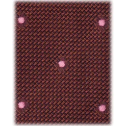 Viola Milano - Classic Polka Dot 3-Fold Grenadine Tie - Burgundy/Pink - Handmade in Italy - Luxury Exclusive Collection - Avvenice^ Ties & Bow Ties